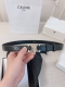 Celine Official Store Same Style 2.5Cm Wide Belt Made From Genuine First-Layer C