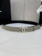 Width 3.0 Cm Chanel Imported Soft Calfskin Leather With Gold And Silver Patterne
