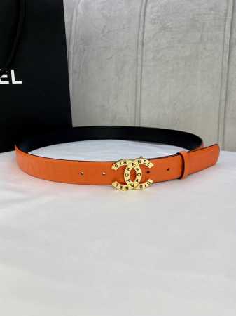 Width 3.0 Cm Chanel Imported Soft Calfskin Leather With Gold And Silver Patterne - Click Image to Close