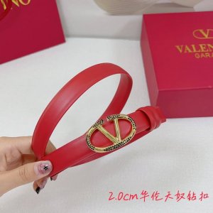 2.0Cm Valentino Plain Weave Belt, Double-Sided Top-Grain Cowhide Leather, Length