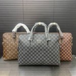 Louisvuitton Lv printed double zipper briefcase men's bag laptop bag handbag cla