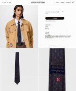 Lv Men's Tie Series L monogram jacquard tie, rare and ideal choice to show exqui