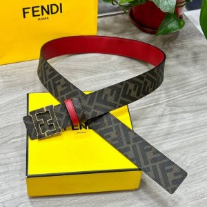 Fendi, same style as the Fendi counter, width 4.0cm, double loop reversible belt