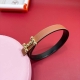 Simple 2.5 Double Leather Girls Litchi Grain Belt Accessories 2.5H Stainless Ste