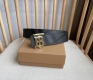 Burberry Tb Exclusive Logo Pattern, Italian Leather Belt With A Versatile Two-To