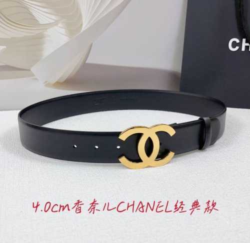 4.0 Cm Chanel Belt, Double-Sided Top-Grain Leather, Length: .75.80.85.90.95.100.