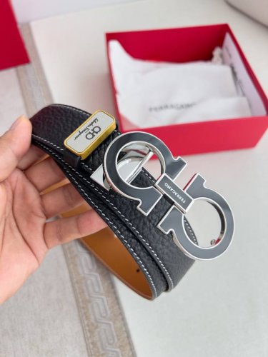 Product Name: Ferragamo Belt, Original Single, Model: Hook, Pure Copper Material