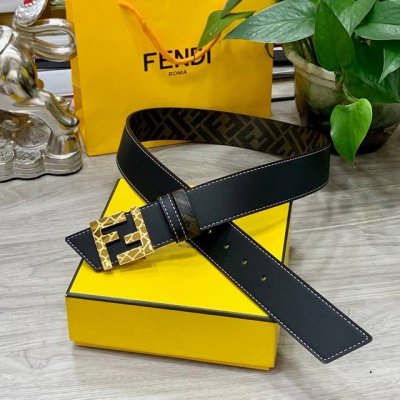 fendi Same Style As Fendi Counters Width 4.0Cm Double Loop Reversible Belt Ff