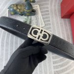 Ferragamo Special Leather Belt Series Original Hardware Boutique Stainless Steel