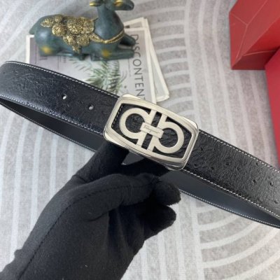 Ferragamo Special Leather Belt Series Original Hardware Boutique Stainless Steel