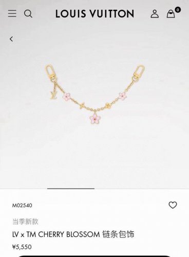 LV Keychain Official Website M02540 Takashi Murakami Collaboration Cherry Blosso