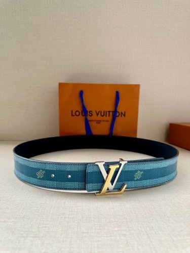 Lv Shake Double-Sided Belt Combines Monogram Eclipse Canvas And Smooth Cowhide L