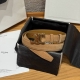 Celine Triomphe Medium Belt. This belt is made of suede cowhide leather with a s