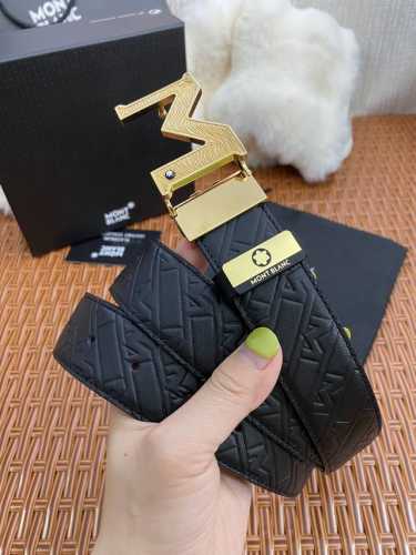 Product Name: Montblanc Original Material: 100% top-grain cowhide belt, guarante