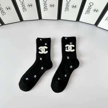 Special Packaging Chanel Popular Online Item #New Cashmere Socks Mid-Length Slou - Click Image to Close