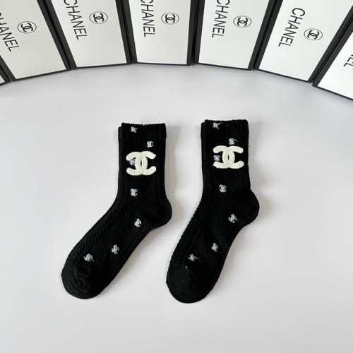 Special Packaging Chanel Popular Online Item #New Cashmere Socks Mid-Length Slou