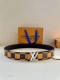 Special This 4.0-Inch Wide Lv Initiales Double-Sided Belt Is From The Spring/Sum