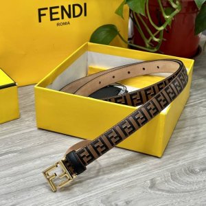 Fendl Fendi Width 20Mm, Original Imported Calfskin, With Original Ruthenium Pall
