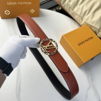 L0Uis Vuitt0N This season's new men's belt, 35mm wide, made from double-sided, t