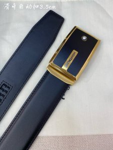 Montblanc Men's Automatic Belt - Width 34mm 316 fine steel buckle, finely craft