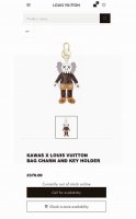 Louis Vuitton Kaws keychain bag pendant LV doll keychain pendant Kaws doll keych