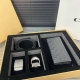 Coach double-buckle belt, suit clip, wallet set, men's boutique, versatile style