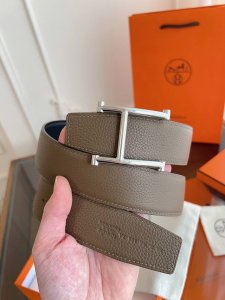 Hermes original single item, 3.8cm wide, double-sided top-grain Togo pebbled cow