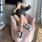 One box contains one pair of Louis Vuitton (LV) lettered tights, incredibly sty