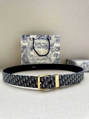 width 3.5Cm This Dior Belt Is Crafted With Black Super Mini Oblique Print Fab
