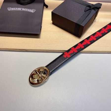 Chrome Hearts Double-sided resin leather cross belt (detachable), high-quality - Click Image to Close