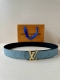 4.0-Inch Lv Dimension Monogram H Ritage Double-Sided Belt Combines Plain Leather