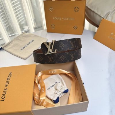 Louis Vuitton (Ddd) Full set packaging, 40mm width, genuine one-piece cast metal