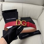 DgWidth 4.0Cm Dolce & Gabbana's new Devotion series Lux leather belt, embellishe