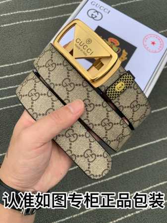 Belt: Gucci Automatic Buckle Belt: 100% top-grain cowhide, guaranteed genuine l - Click Image to Close