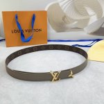 3.0Cm Louis Vuitton Lv Belt, Double-Sided Top-Grain Cowhide Leather, Length: .75
