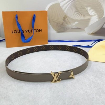 3.0Cm Louis Vuitton Lv Belt, Double-Sided Top-Grain Cowhide Leather, Length: .75