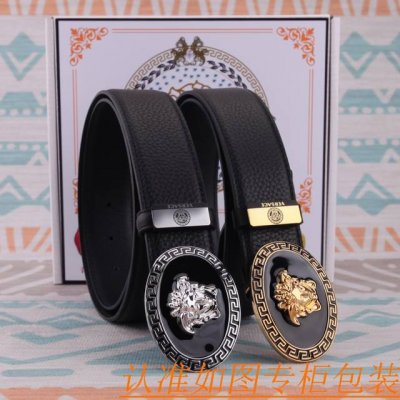 Belt: Versace Original Cowhide Belt Men's Belt: 100% First-Layer Cowhide Belt, G