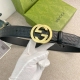 Gucci special leather belt series, original hardware fine stainless steel buckle