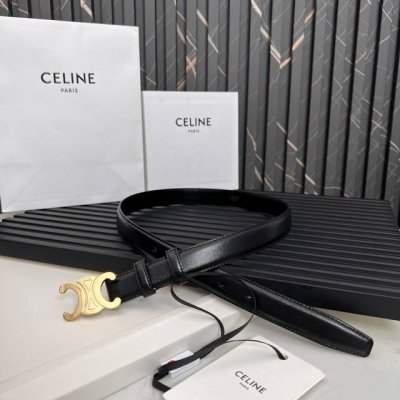 Celine SS20 New Arrival Triumph Logo Korean Style Fashion Belt, Unisex, 2.5cm Wi