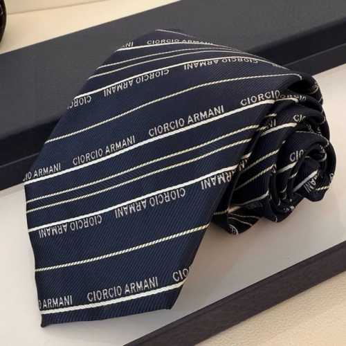Armani Men's Tie This Emporio Armani tie features a classic arrow-shaped cut, m