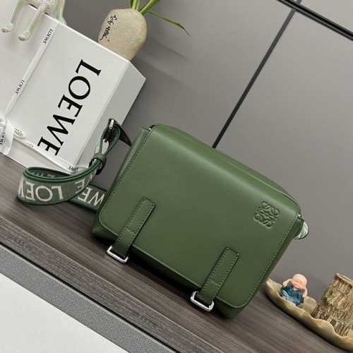 Lw 2630 New soft and smooth cowhide leather and jacquard military messenger bag