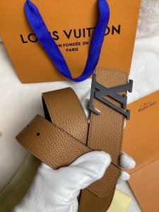 Original single-sided double-sided top-grain cowhide lychee-patterned belt: blac