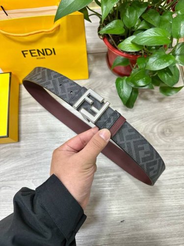 Fendi Fendi Store-Exclusive Style, 4.0 Cm Wide, Double-Ring Reversible Belt With