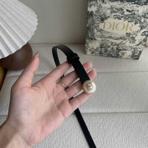 Dior New Waist Belt Made From Smooth Calfskin, Featuring A Lustrous Pearl-Finish