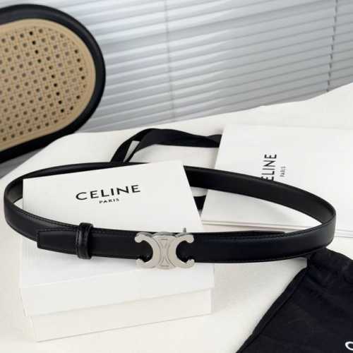 Celin E new three-dimensional buoy buckle women's belt Italian imported calfskin