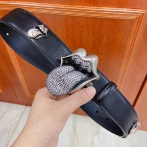 Chrome Hearts detachable brass silver-plated large tongue hardware inlaid with