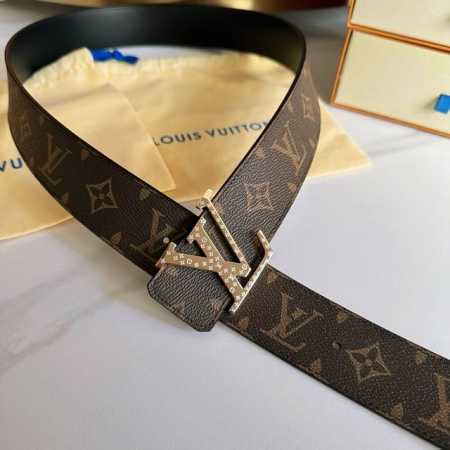 Lv Louis Vuitton Full Set Packaging 40Mm Width Authentic One-Piece Cast Metal Bu - Click Image to Close