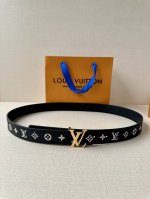 3.0 Wide Lv Double-Sided Lychee Belt Interprets Louis Vuitton's Classic Eleme