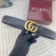 Gucci special leather belt series, original hardware boutique stainless steel b