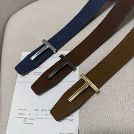 Tom Ford's latest trendy double-sided top-grain cowhide leather model, 3.8mm wid - Click Image to Close